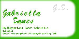 gabriella dancs business card